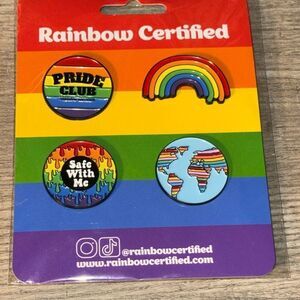 Rainbow Certified  pride enamel pins